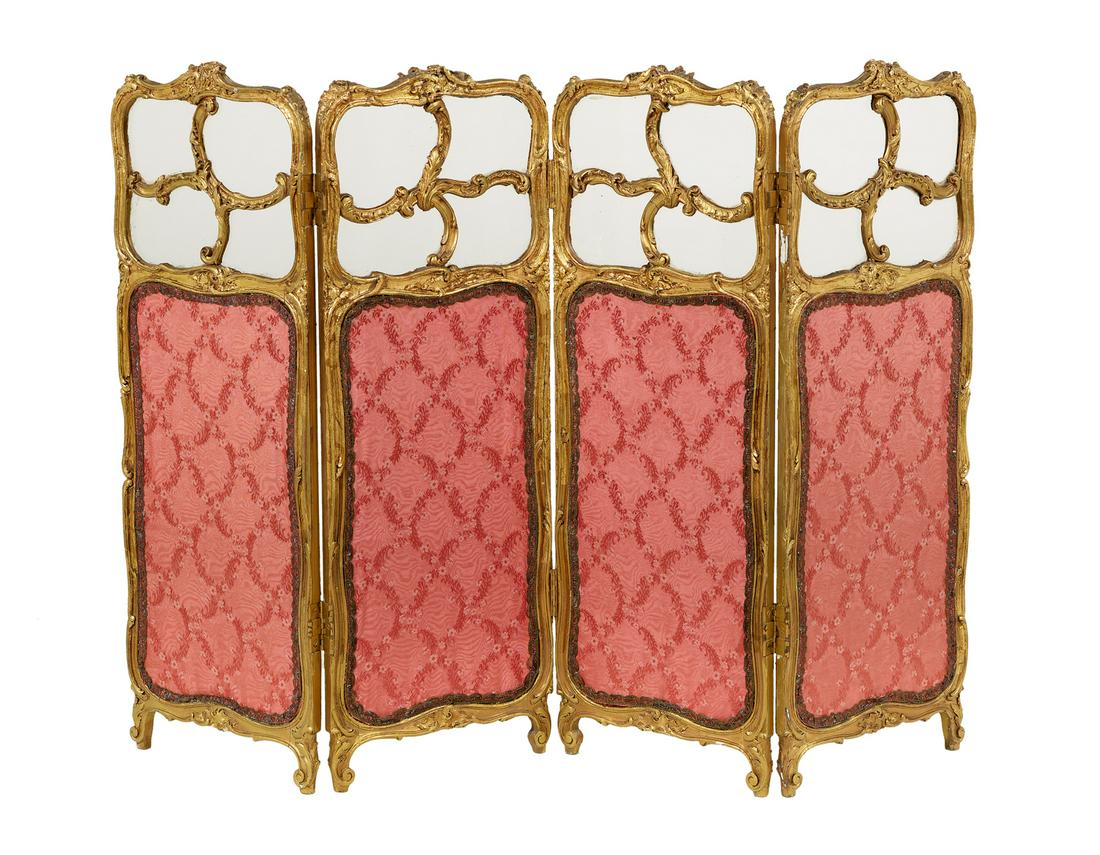French Belle Epoque Four-Panel Screen (1 of 2)