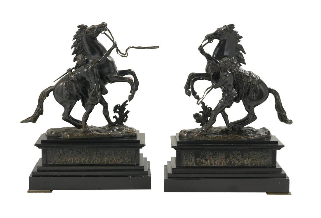 French Patinated Bronze "Marly Horses" (1 of 3)