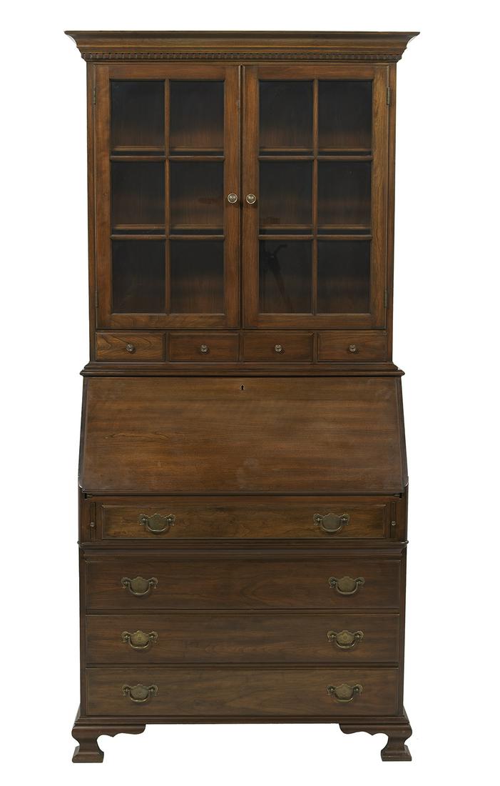 George III-Style Mahogany Secretary Bookcase (1 of 3)
