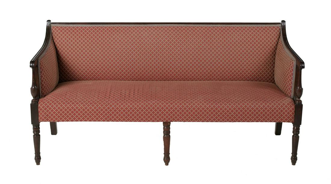 American Sheraton-Style Mahogany Sofa (1 of 2)