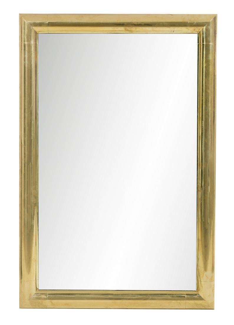 American Contemporary Polished Brass Mirror (1 of 2)