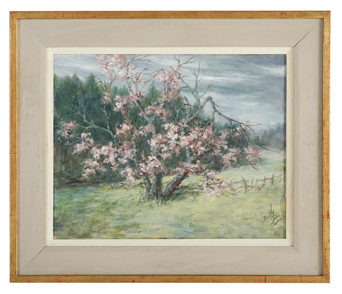 Billy Price Carroll, (American, 1920-2011): Billy Price Carroll (American, 1920-2011) "Blooming Magnolia" oil on canvas signed lower right. Framed. 16" x 20", framed 23" x 27"