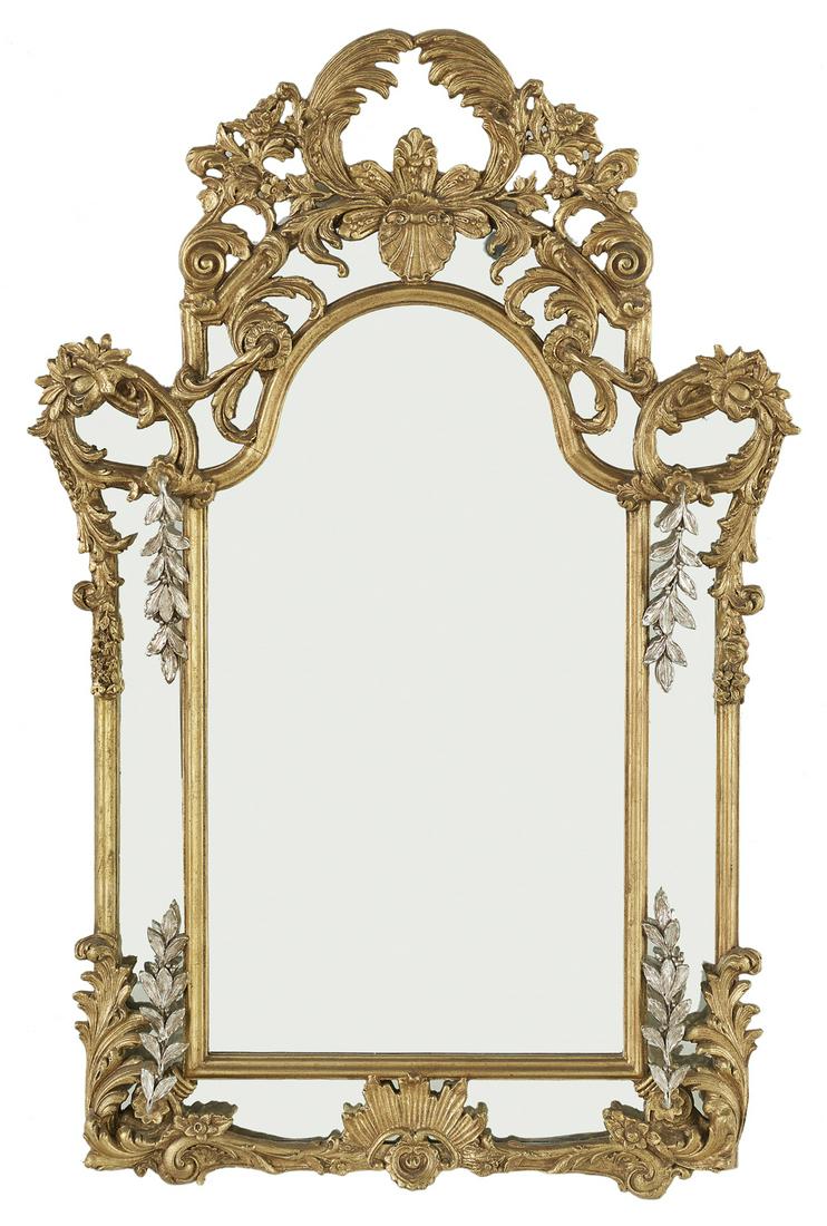 Italian Giltwood and Silver-Gilt Mirror (1 of 1)