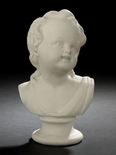 English Parian Allegorical Bust of Mirth: English Parian Porcelain Allegorical Bust of Mirth, in the manner of Francois Duquesnoy (French, 1592/94-1643), h. 8-1/4". Reference: Richard Dennis, The Parian Phenomenon, Beauchamp, England, 1989, f