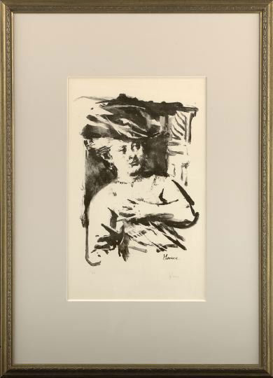 Jack Levine (American/New York, b. 1915): Jack Levine (American/New York, b. 1915) "Helene Fourment", 1965, lithograph on Arches paper, pencil signed lower right "J. Levine", numbered lower left "1/35", plate signed lower right, sight 20-1/2"