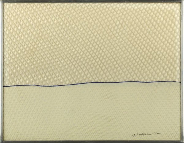 Roy Lichtenstein (American/New York, 1923-1997): Roy Lichtenstein (American/New York, 1923-1997) "Seascape 1", 1964, screenprint in colors on translucent Rowlux, signed in ink lower right, numbered lower right "197/200", from New York Ten, published
