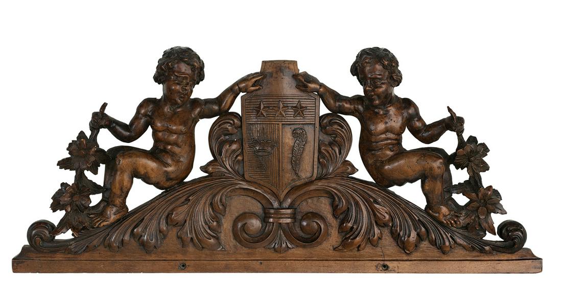 Rococo Carved Walnut Crest (1 of 1)