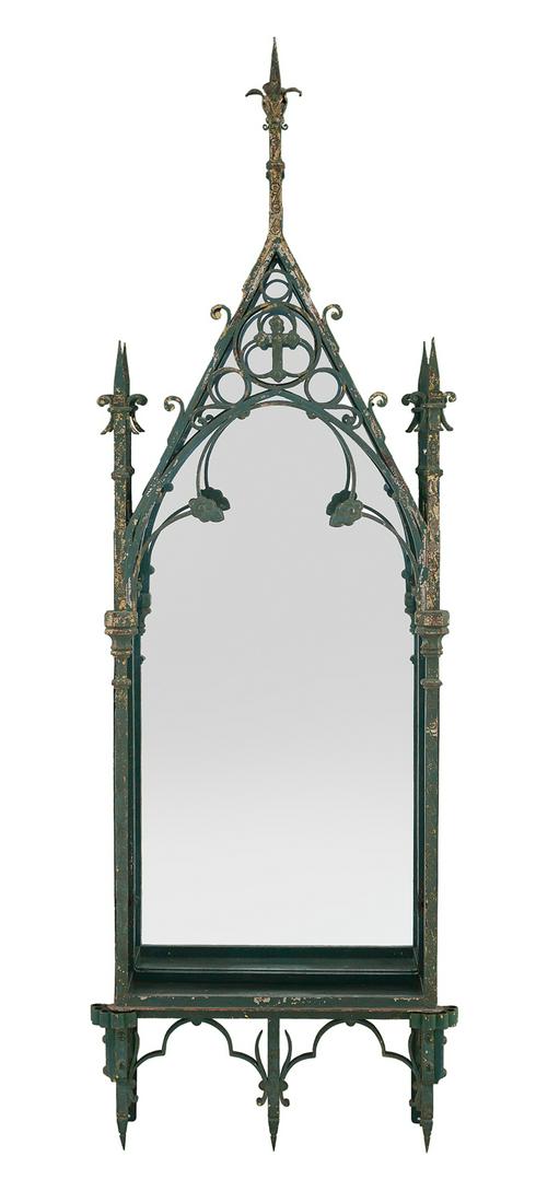Gothic Revival Painted Iron Altar on Stand (1 of 2)
