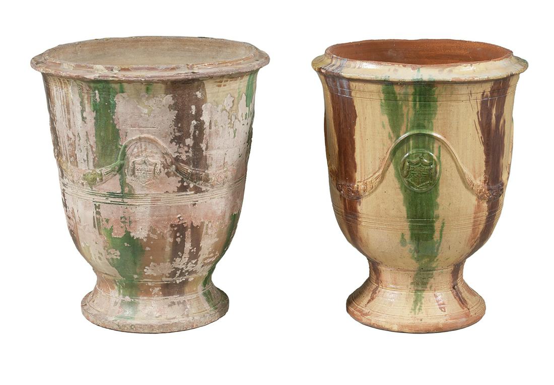 Assembled Pair of  French Terracotta Anduze Pots (1 of 1)