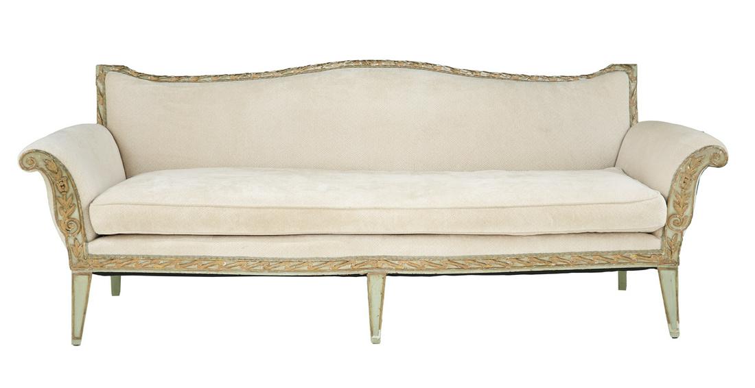 Directoire-Style Creme-Peinte Settee (1 of 2)