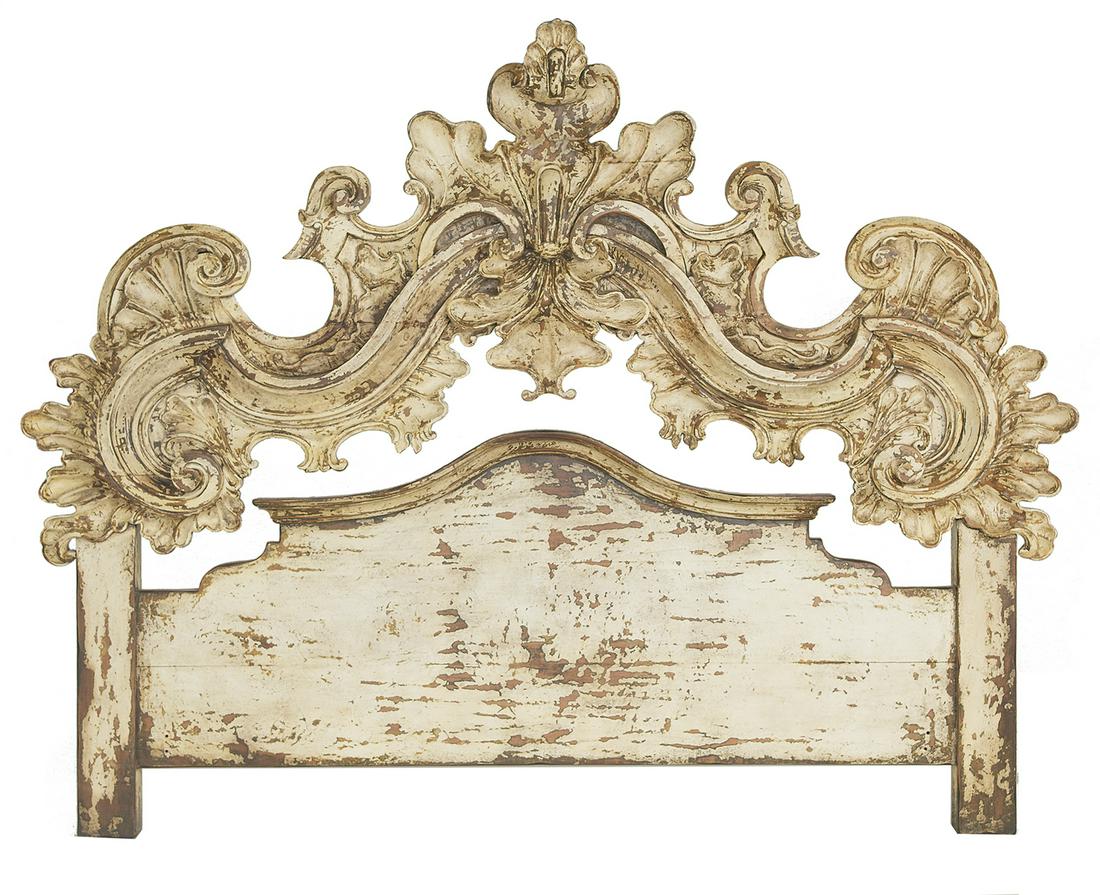 Italian Exuberantly Carved King-Size Headboard (1 of 2)