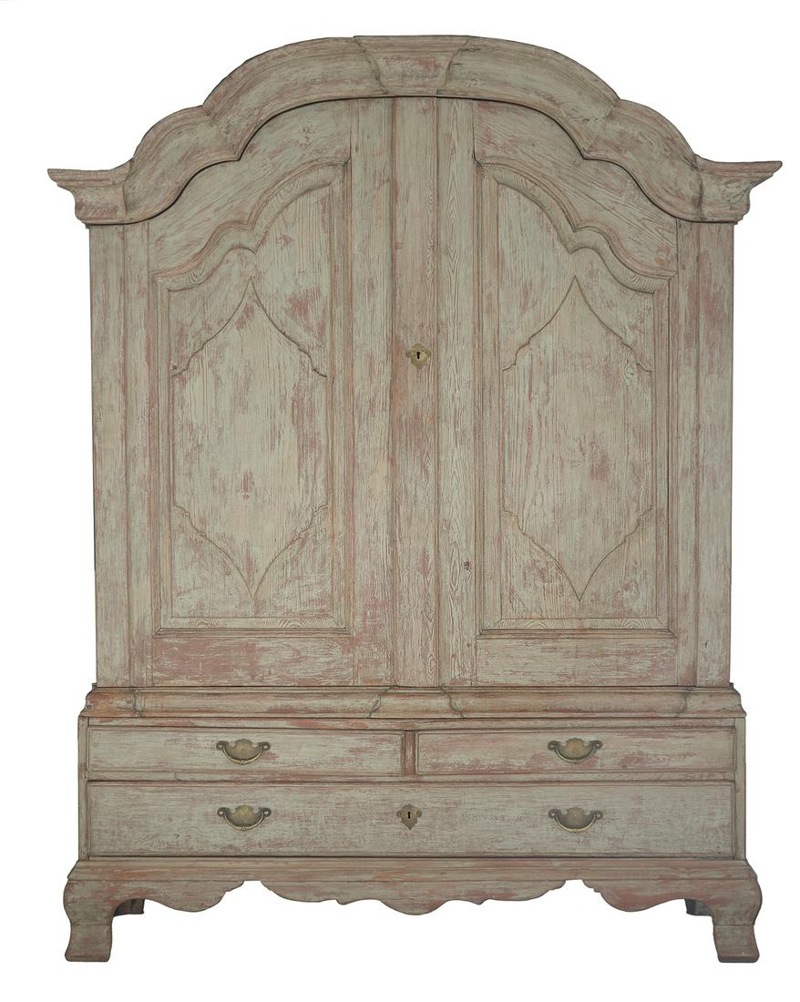 Continental Provincial Polychromed Linen Cupboard (1 of 2)