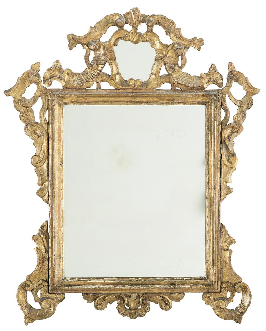 Italian Rococo Carved Giltwood Mirror (1 of 2)