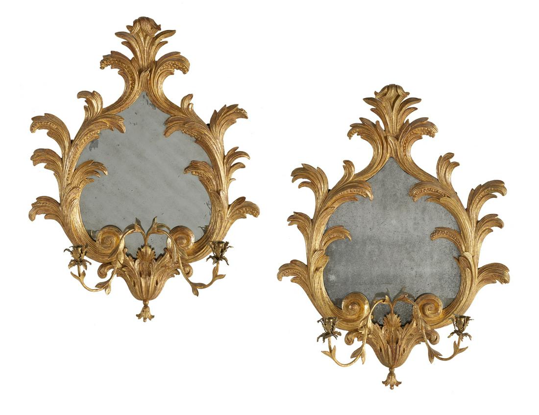 Pair of Italian Giltwood Mirrors (1 of 3)