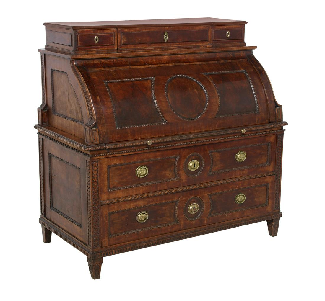 Italian Walnut Mechanical Cylinder Desk (1 of 8)