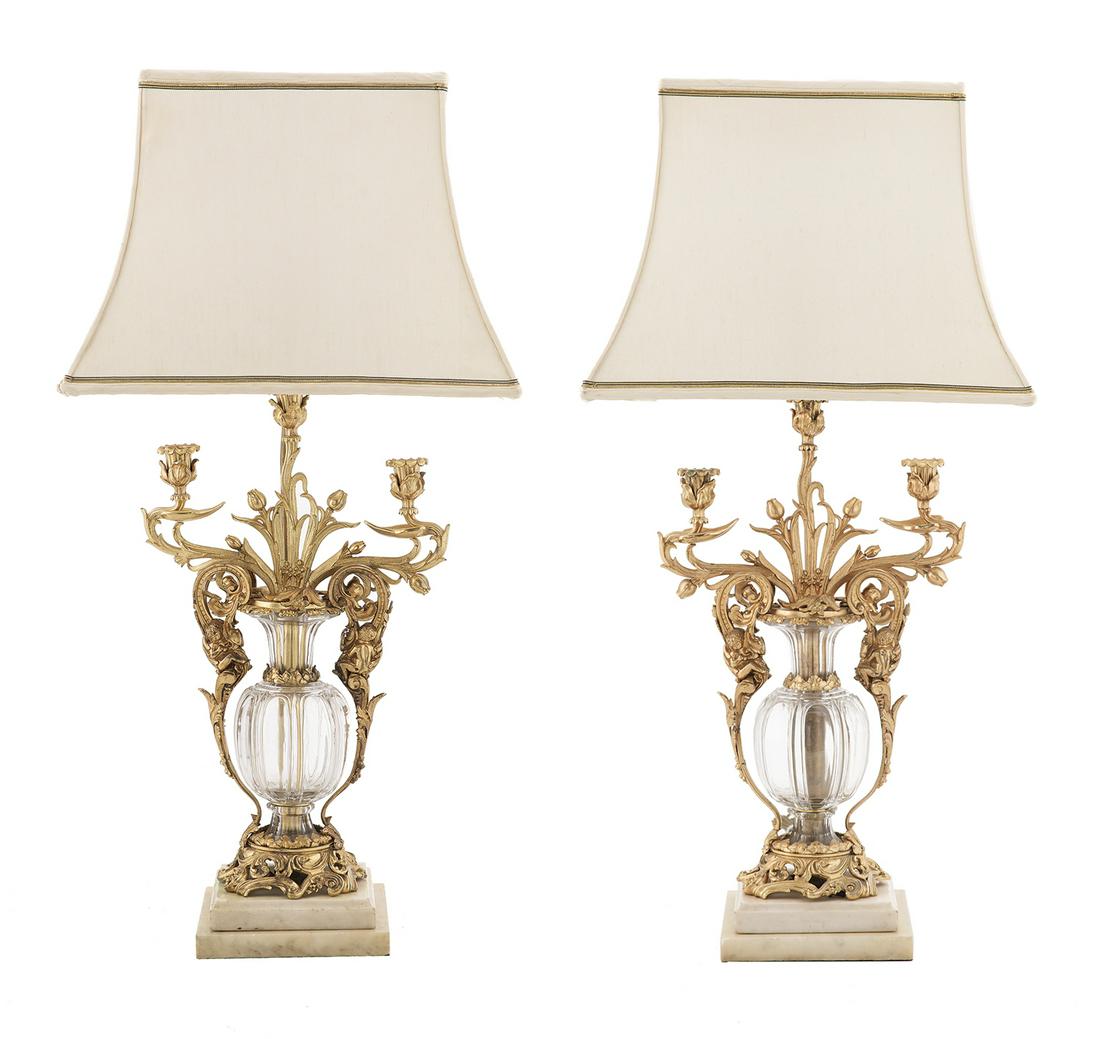 Pair of Louis-Philippe Bronze & Marble Candelabra (1 of 2)