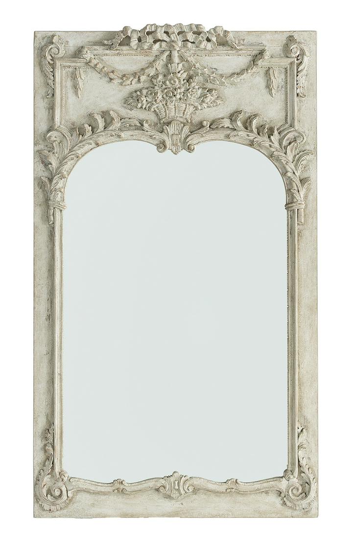 Louis XV-Style Carved and Painted Mirror (1 of 1)