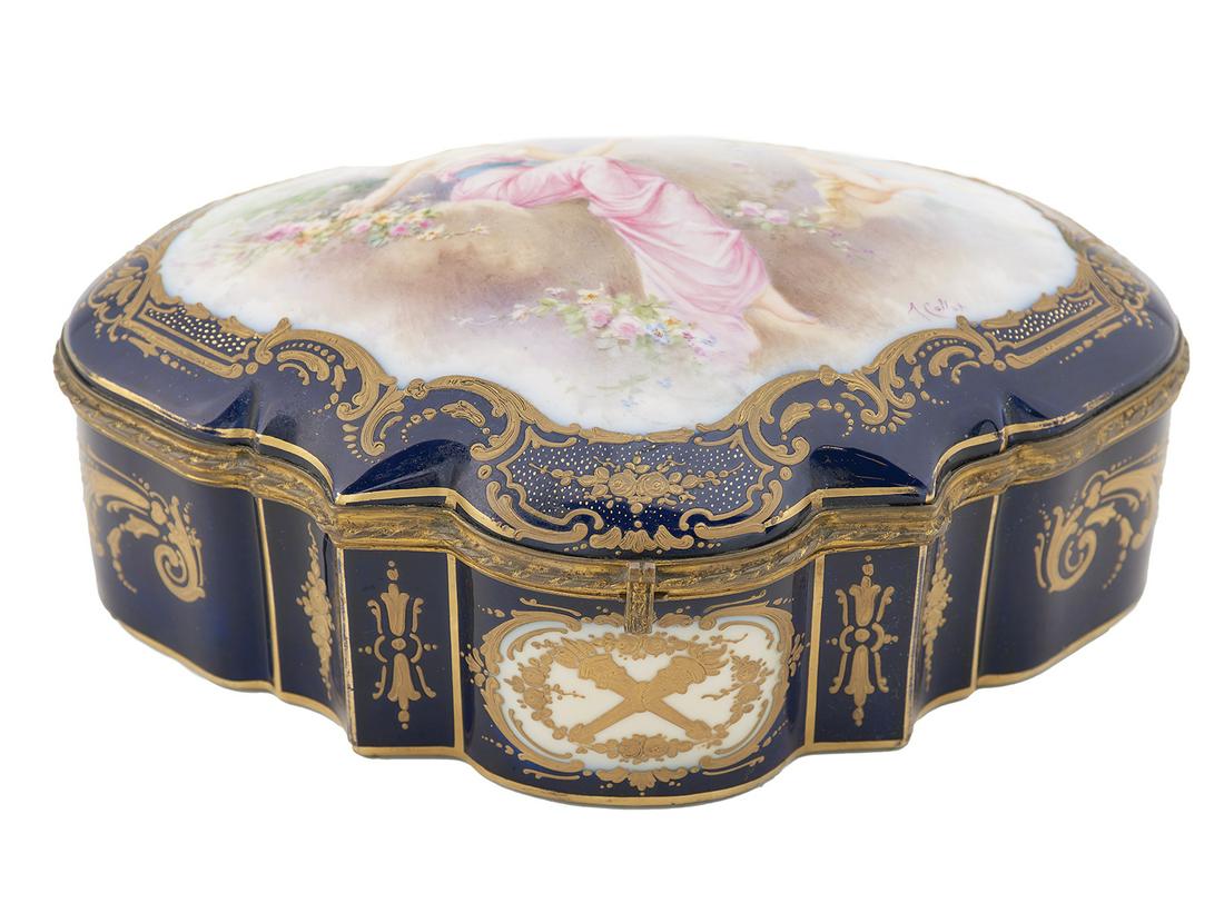 French Bronze-Mounted Porcelain Box (1 of 2)