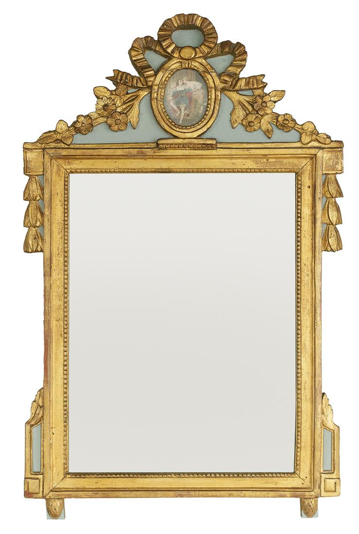 French Giltwood and Polychromed Mirror (1 of 1)