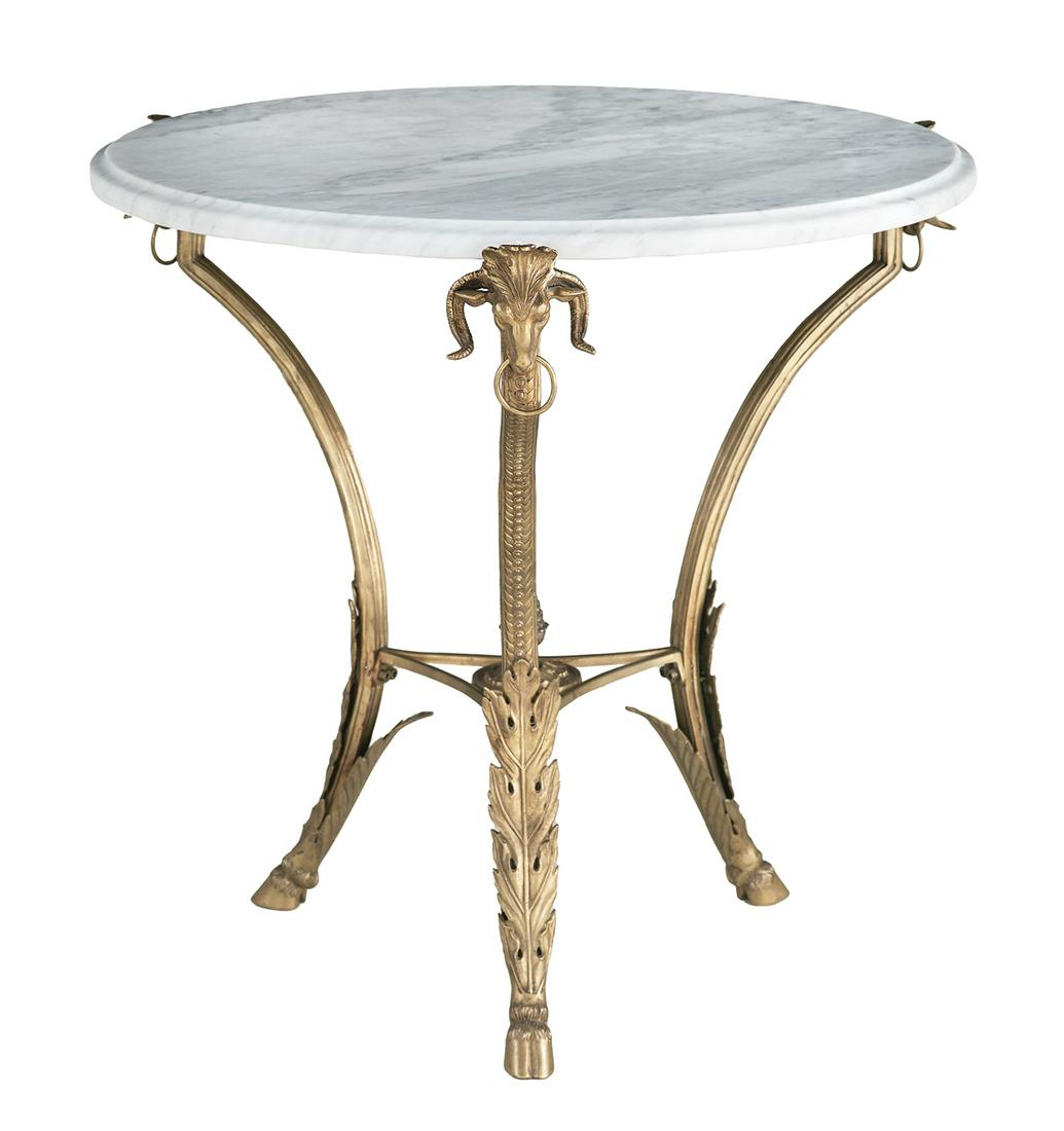 Empire-Style Gilt-Brass and Marble-Top Gueridon (1 of 1)