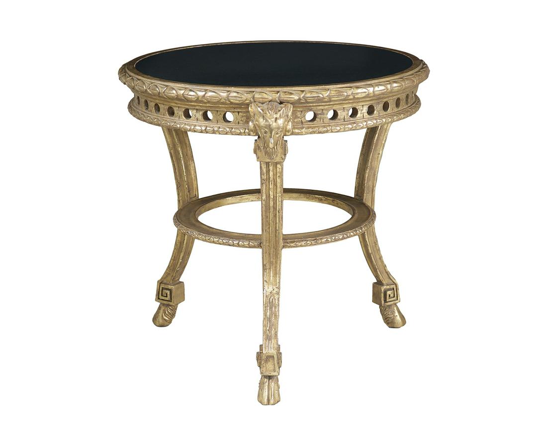 Empire-Style Giltwood and Marble-Top Gueridon (1 of 1)