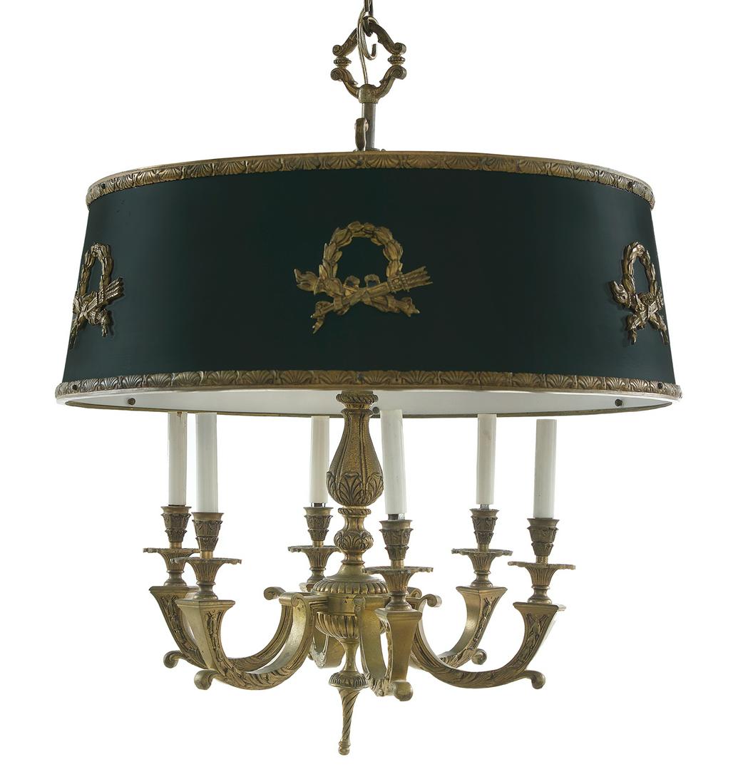 Bronze and Tole Chandelier of French Inspiration (1 of 1)