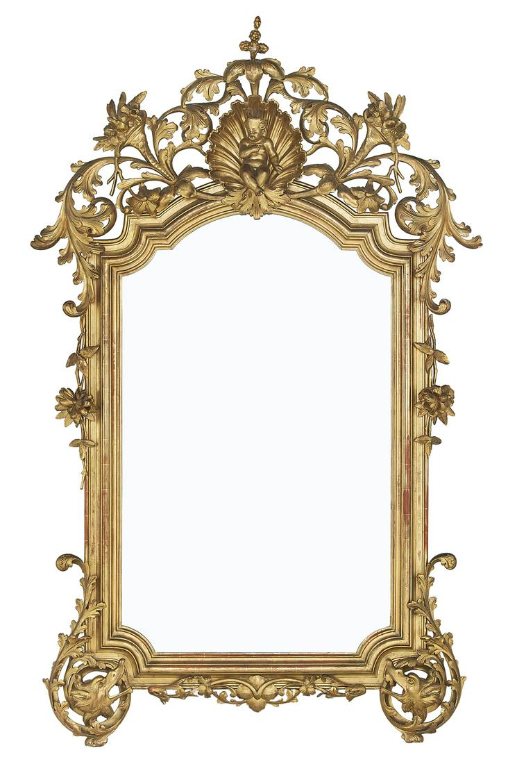 Napoleon III Giltwood Mirror in the Rococo Taste (1 of 1)