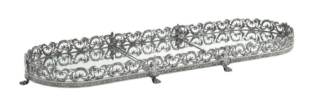 Large American Silverplate Mirrored Plateau (1 of 1)