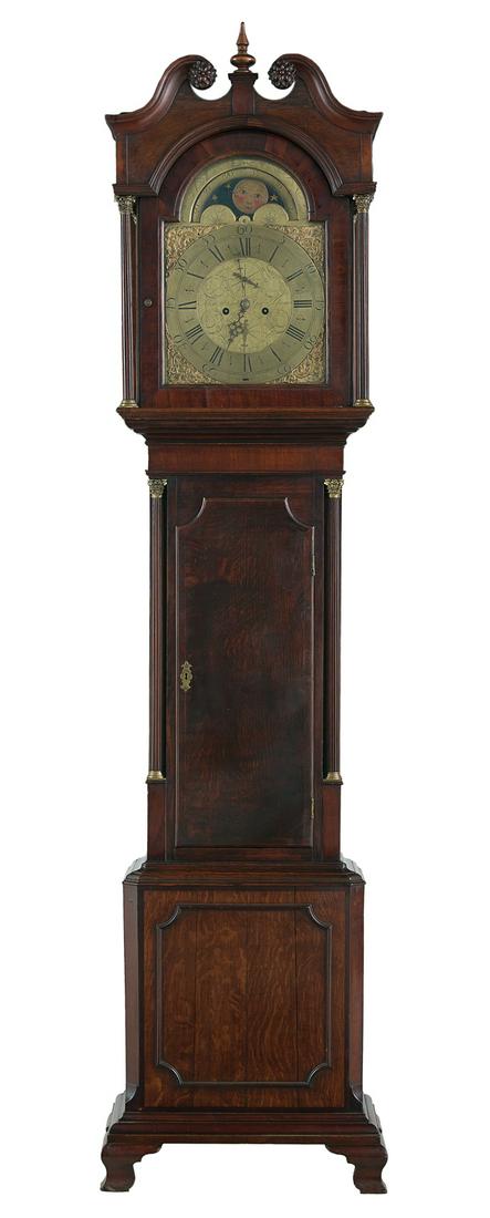 George III Oak Tall Case Clock (1 of 1)