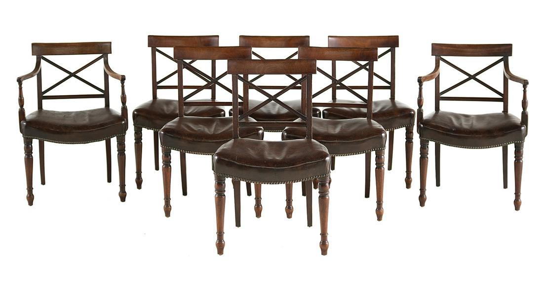Suite of Eight Regency Mahogany Chairs (1 of 1)