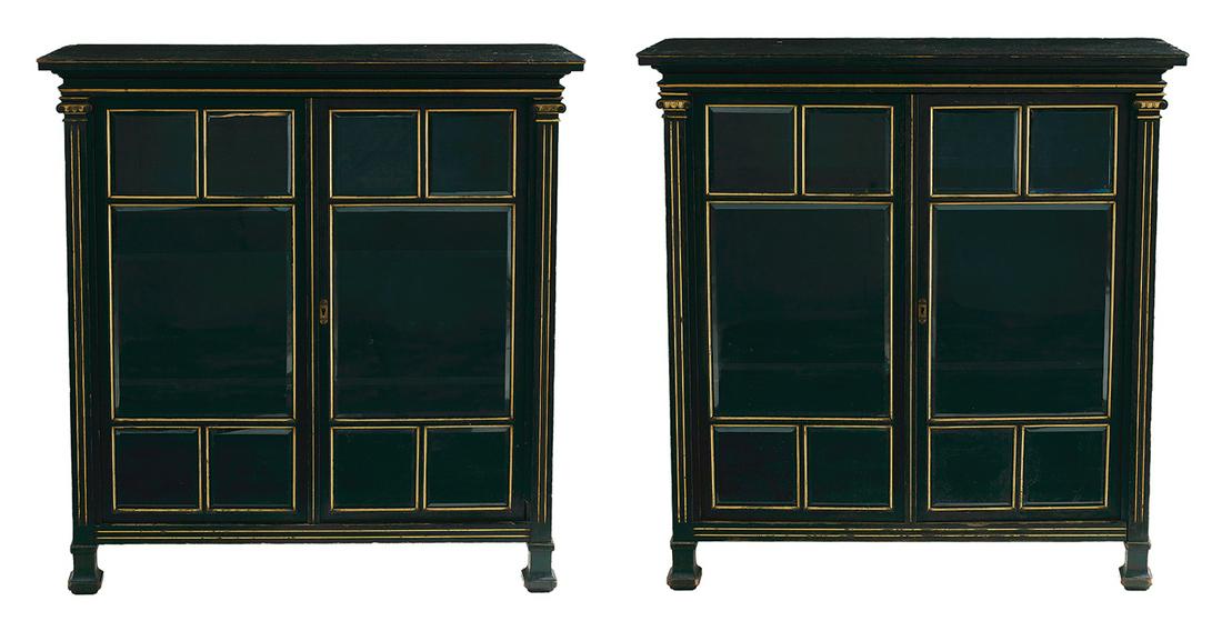 Pair of Herter Brothers Oak Bookcases (1 of 4)