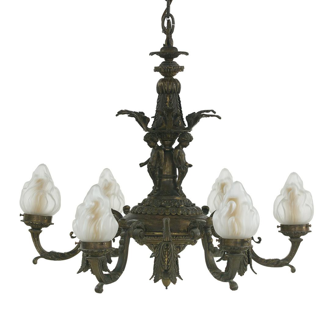 French Bronze Chandelier in the Rococo Taste (1 of 1)