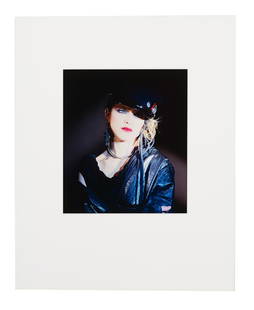 George Holz (US, b. 1963): George Holz (American, b. 1963) "Madonna", 1983 chromogenic print signed, dated and titled en verso. Unframed. sheet 20" x 16" Provenance: Collection of Laura Grannen, New Orleans, Louisiana.