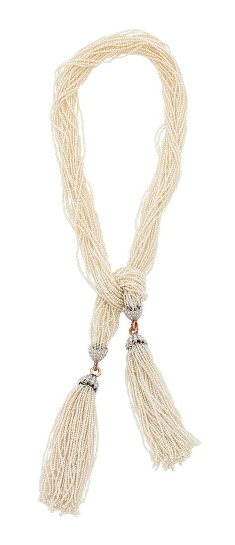 Edwardian Seed Pearl Lariat (1 of 2)