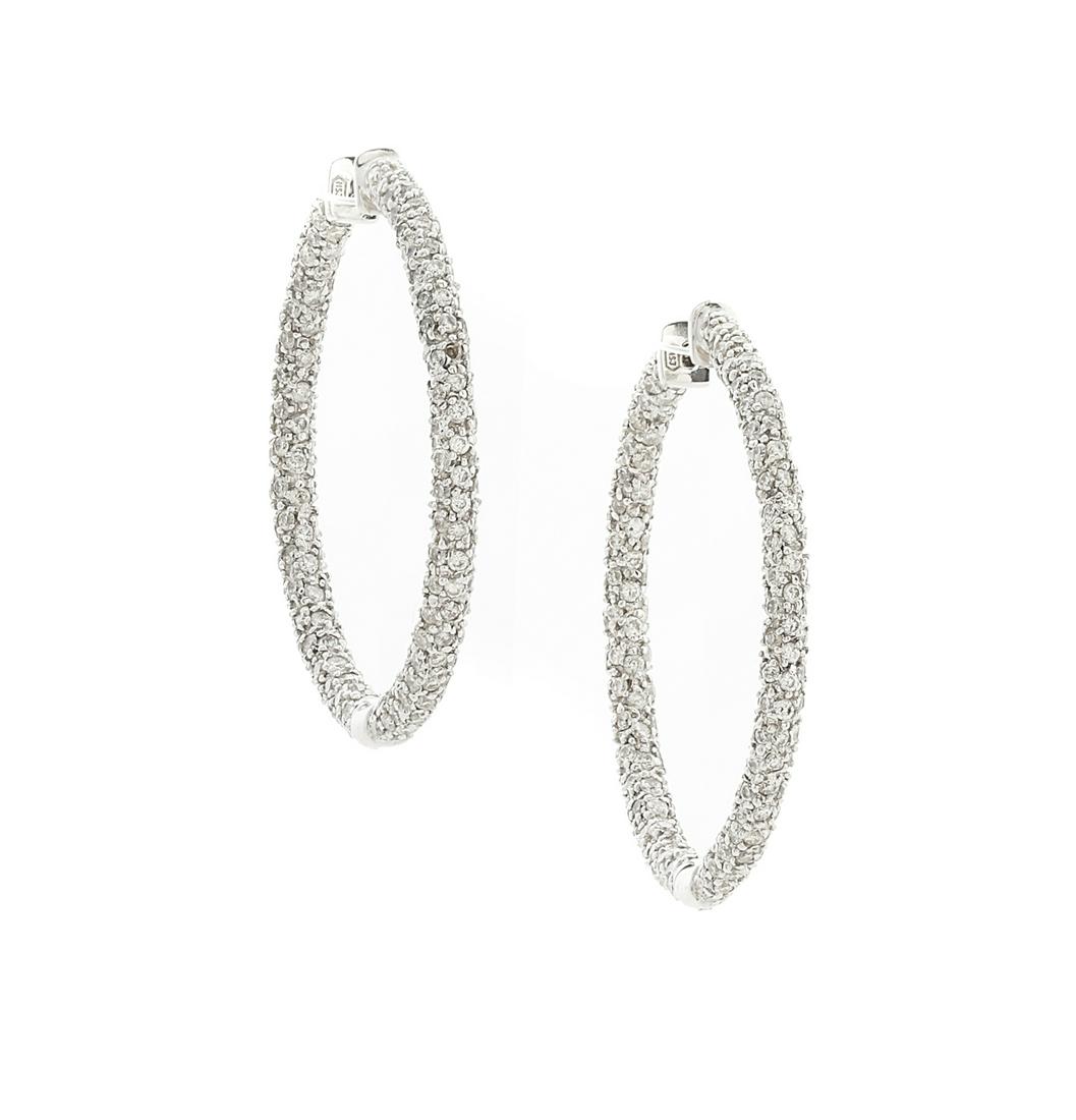 Pair of Diamond Hoop Earrings (1 of 1)