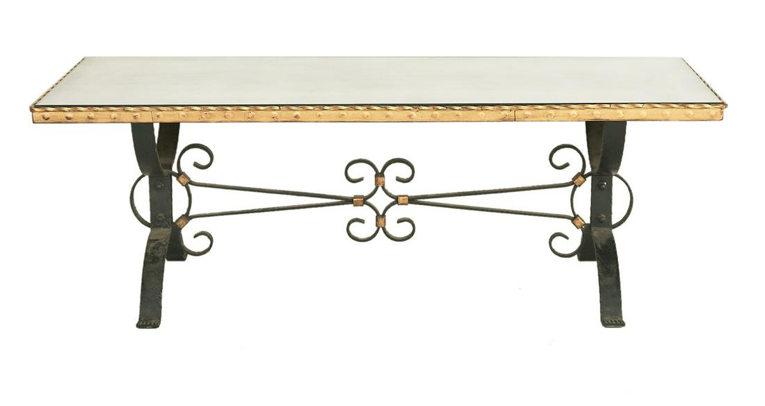 Parcel-Gilt  Iron and Mirrored Coffee Table (1 of 2)
