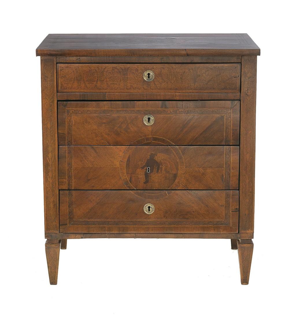 Italian Neoclassical Walnut Commode (1 of 2)