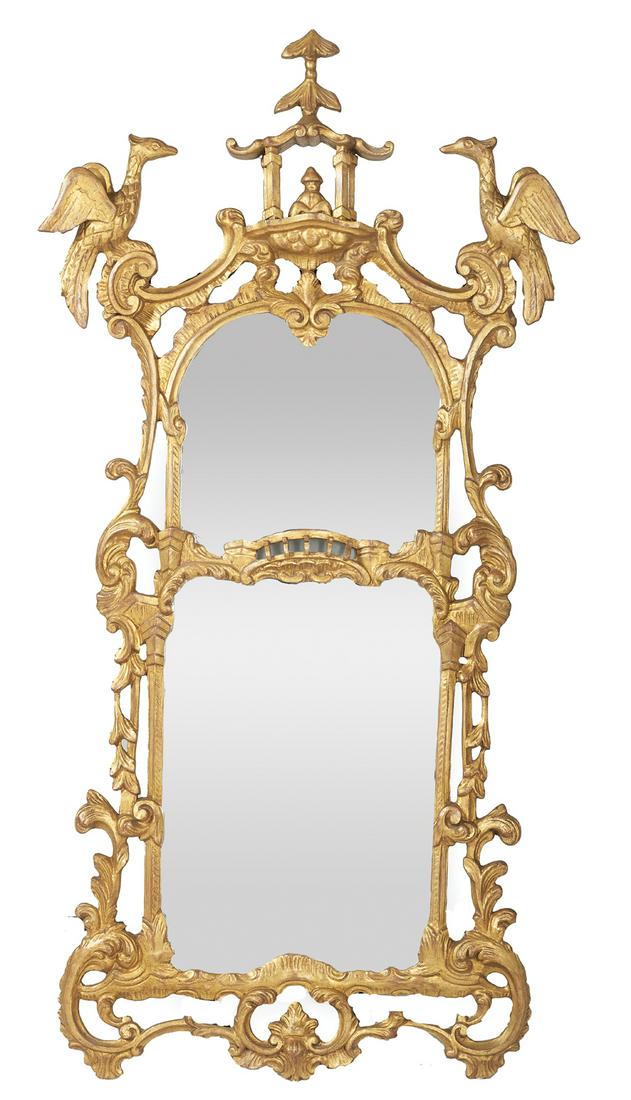 Giltwood Mirror in the Chinese Chippendale Taste (1 of 1)