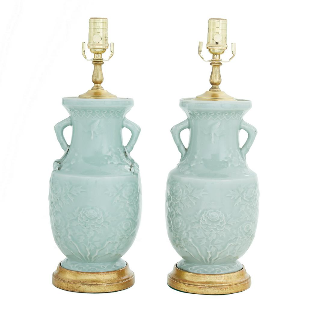 Pair of Chinese Celadon Vases (1 of 1)