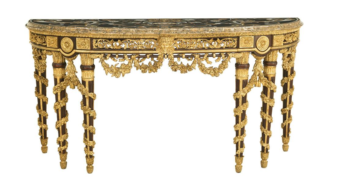 Louis XVI-Style Marble-Top Console Table (1 of 2)