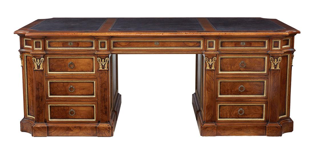 Empire-Style Walnut Partner's Desk (1 of 4)