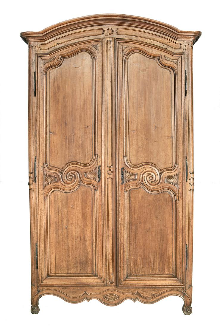 French Provincial Walnut Armoire (1 of 2)