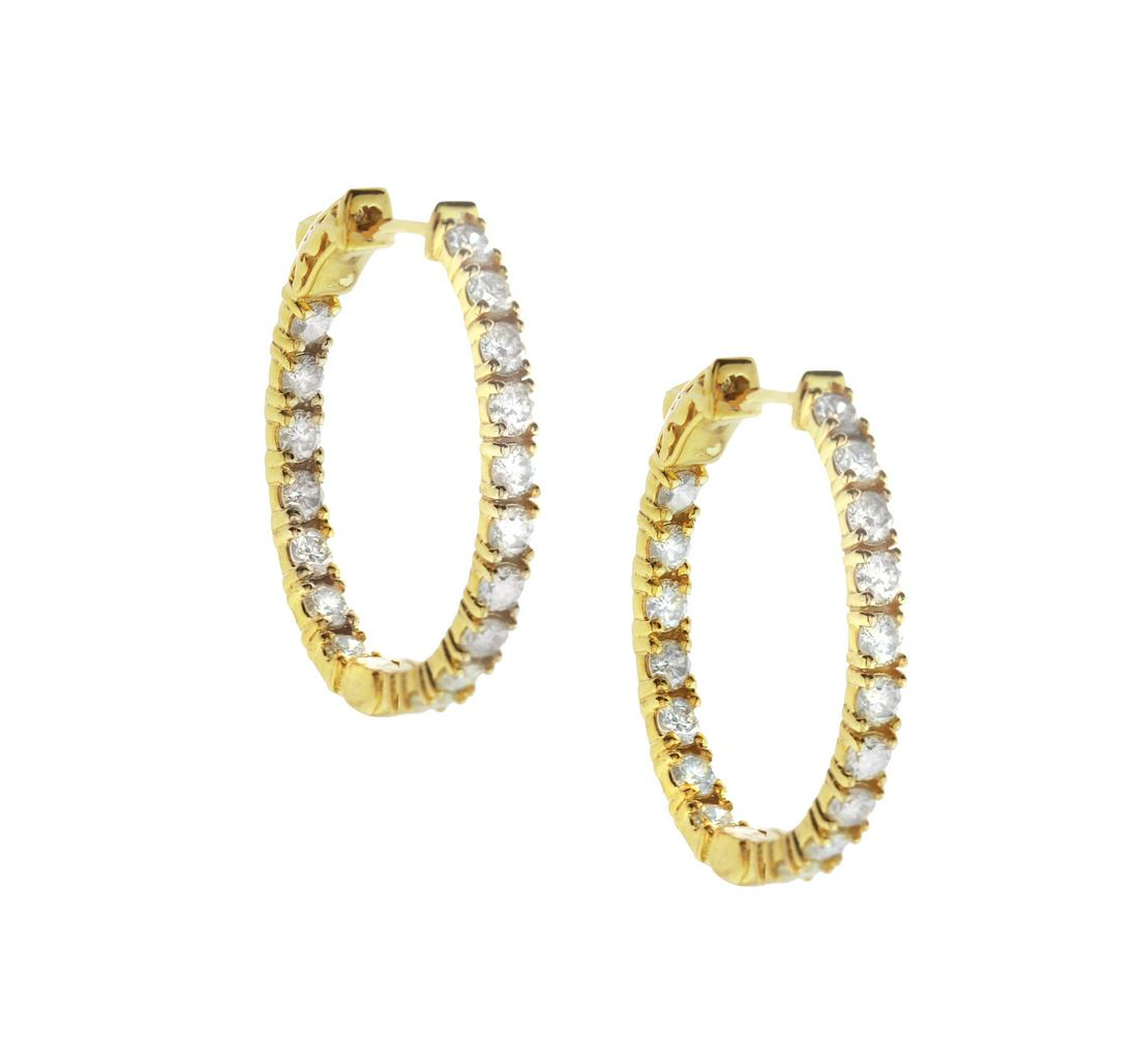 Pair of Diamond Hoop Earrings (1 of 1)