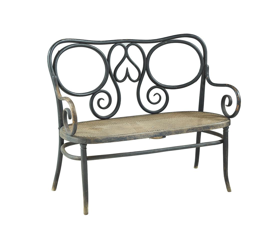 Ebonized Bentwood Settee (1 of 2)