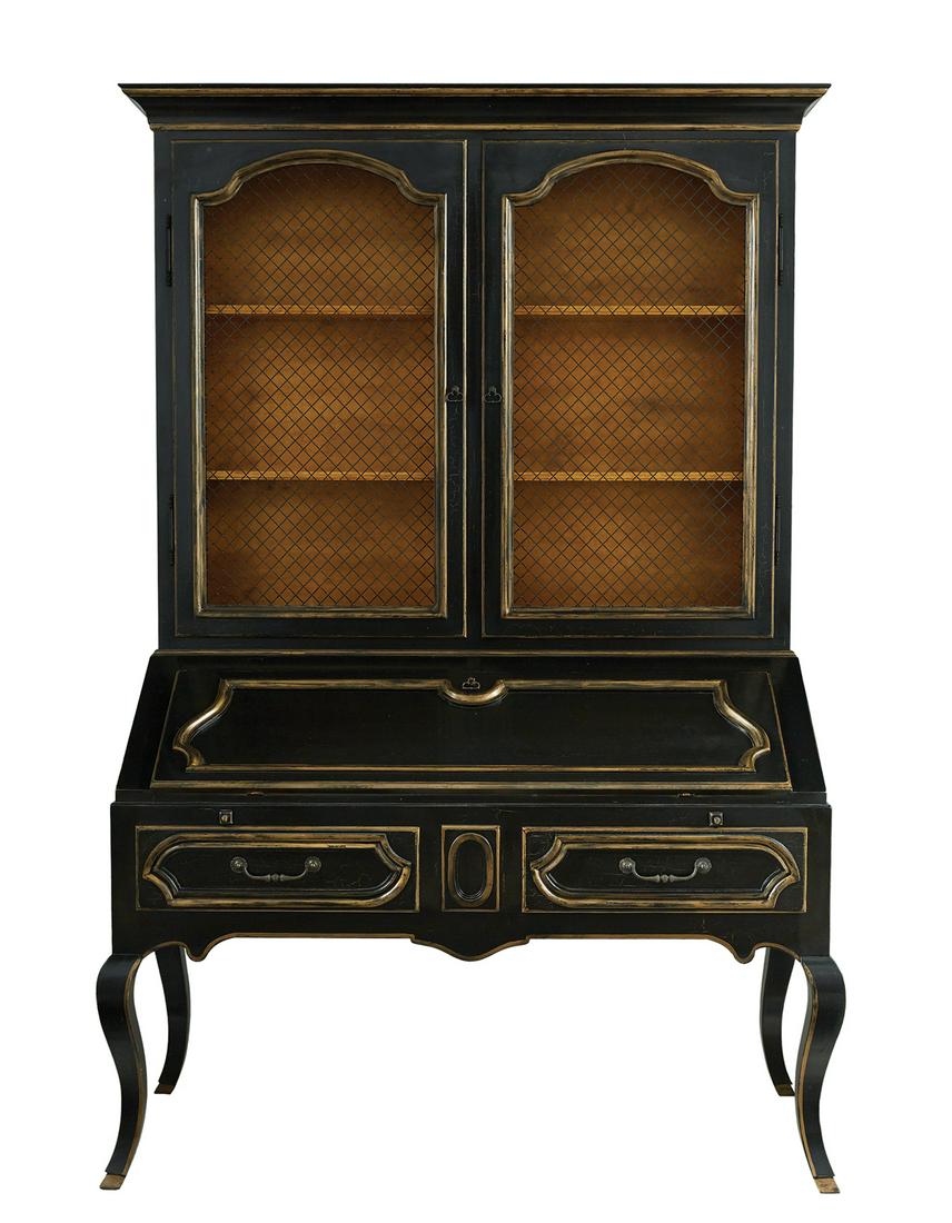 ContemporaryParcel-Gilt Secretary Bookcase (1 of 4)