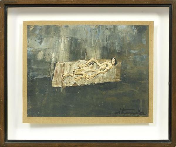 Ignacio Iturria (Uruguayan, b. 1949): Ignacio Iturria (Uruguayan, b. 1949) "Untitled", from the Serie Erotica, oil on paper laid down on cardboard, signed lower right "Iturria", accompanied by "Ignacio Iturria", catalogue from the exhibit