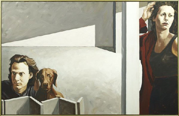 Terrington "Ted" Calas (Louisiana, Contemporary): Terrington "Ted" Calas (American/Louisiana, Contemporary) "Titotma IV", 1989, oil on canvas, signed lower left "Calas", 39" x 61". Framed. Provenance: Private collection, Jackson, Mississippi; acquire