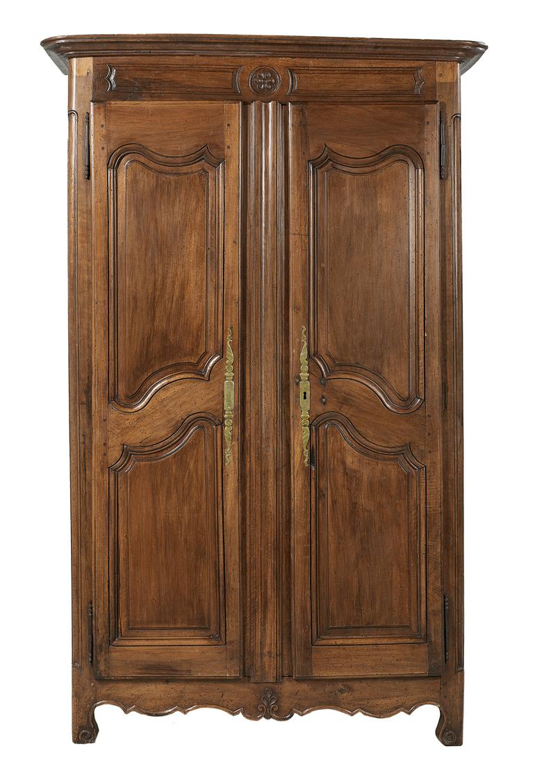 Provincial Louis XV Walnut Armoire (1 of 2)