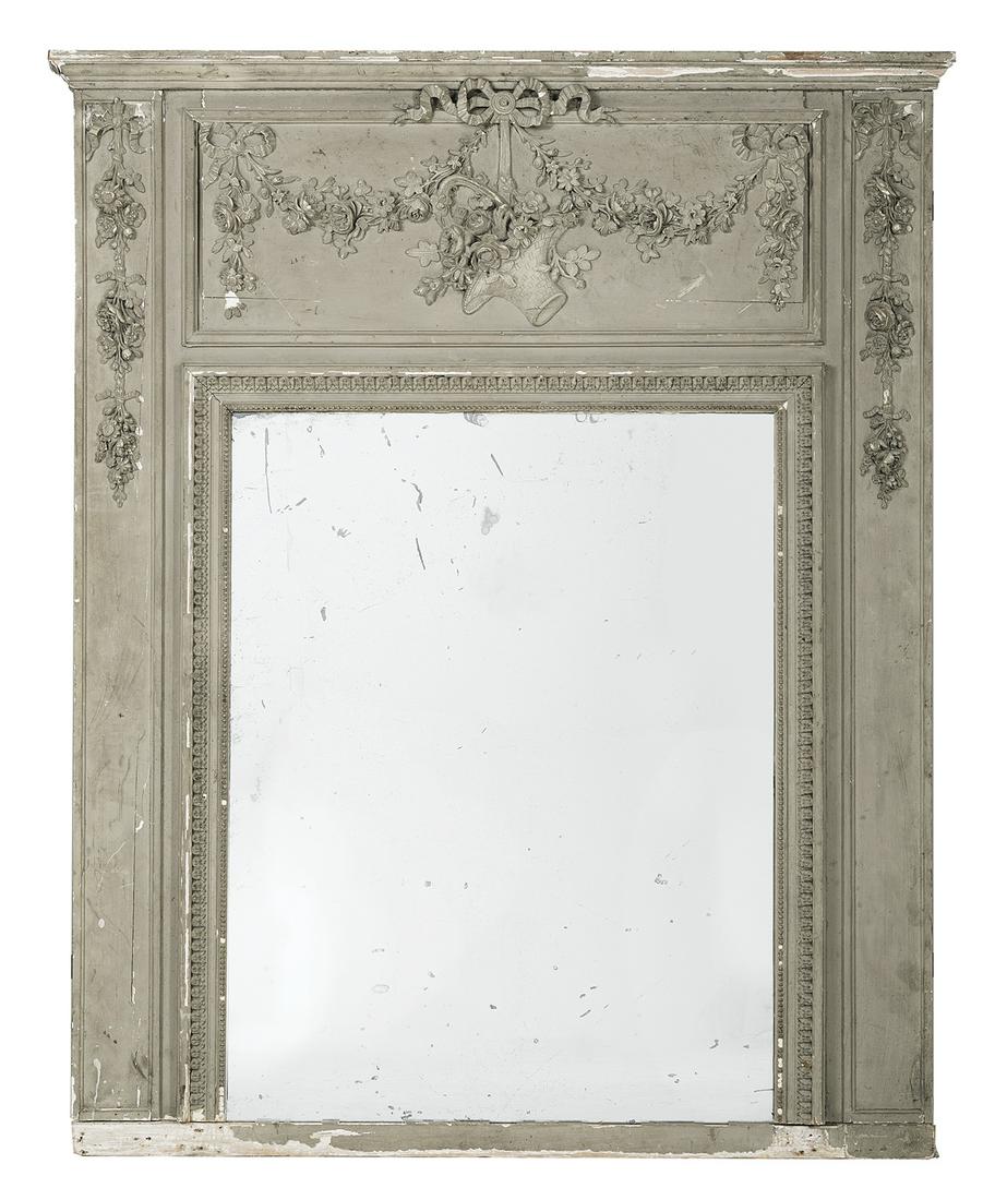 French Painted Trumeau Mirror (1 of 1)