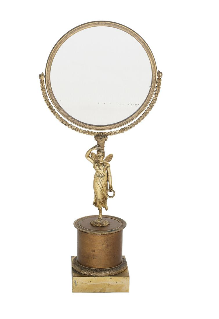 French Belle Epoque Gilt-Bronze Dressing Mirror (1 of 1)